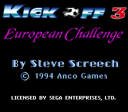   KICK OFF 3 - EUROPEAN CHALLENGE